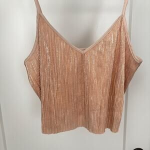 Victoria’s Secret Cropped pleated Copper Shimmer Camisole tank Size Small